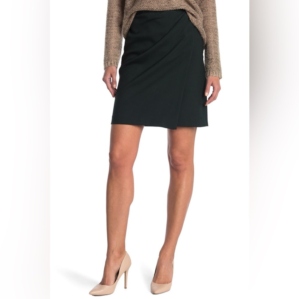 Reiss Ginni Tailored Wool Blend Green Skirt
